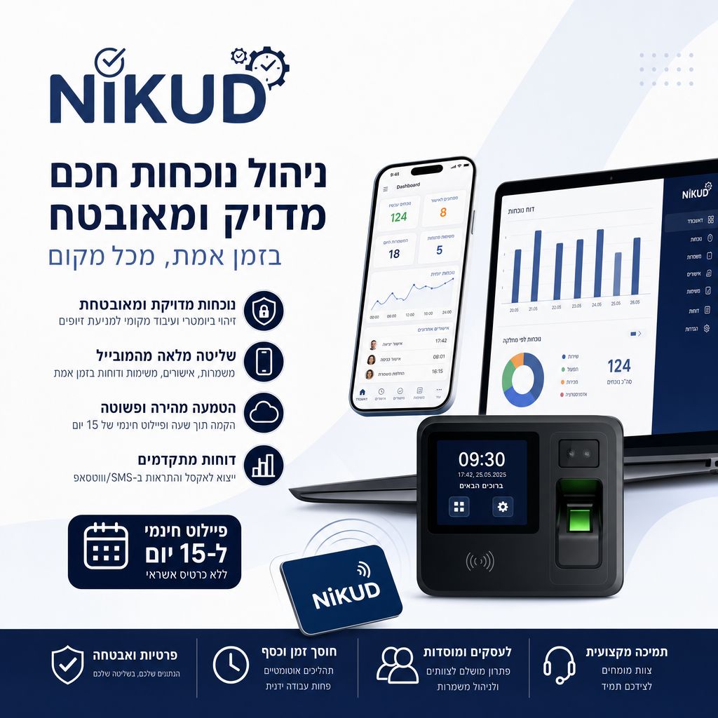 שעון נוכחות חכם של ניקוד